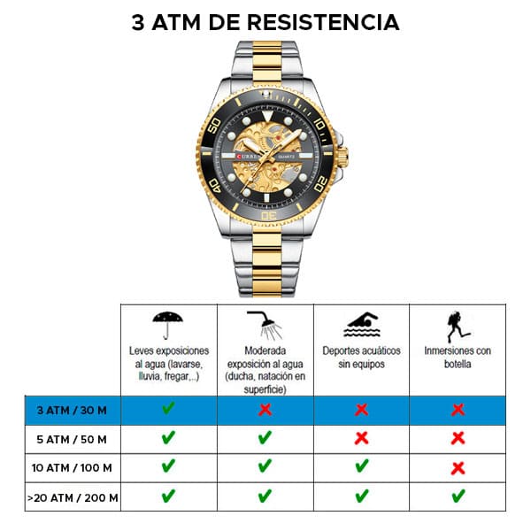 Reloj curren 8412 análogo – negro - Imagen 6