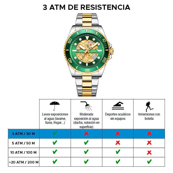 Reloj curren 8412 análogo – verde - Imagen 6