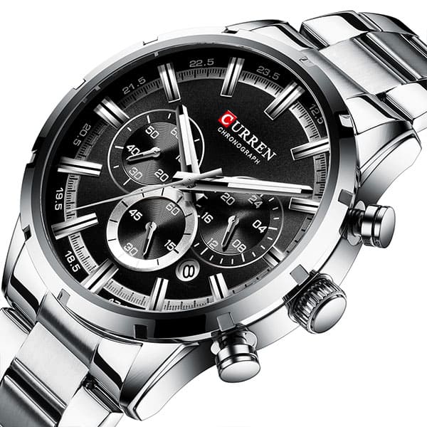 Reloj curren 8355 análogo – plateado/negro - Imagen 2