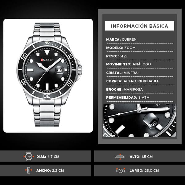 Reloj curren 8388 análogo – plateado 🔥🏷️ - Imagen 7