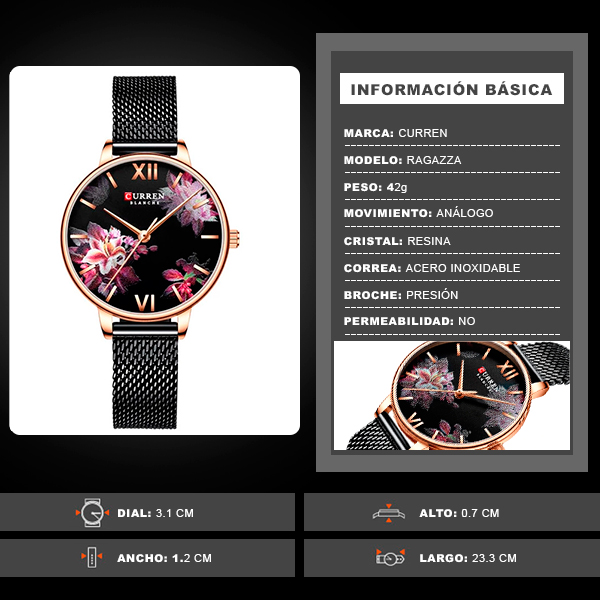 Reloj curren 9060 análogo – negro - Imagen 7