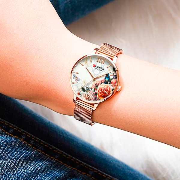 Reloj curren 9060 análogo – rosado - Imagen 6