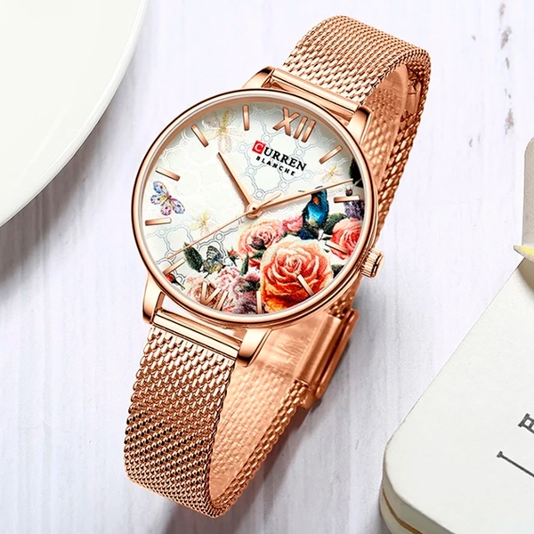 Reloj curren 9060 análogo – rosado - Imagen 3