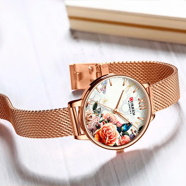 Reloj curren 9060 análogo – rosado - Imagen 4
