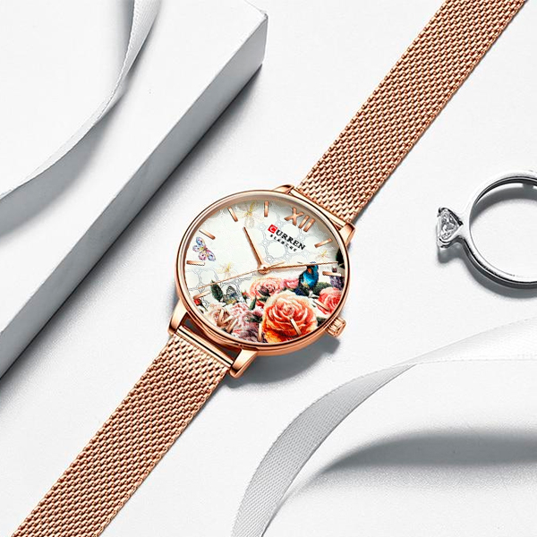 Reloj curren 9060 análogo – rosado - Imagen 5