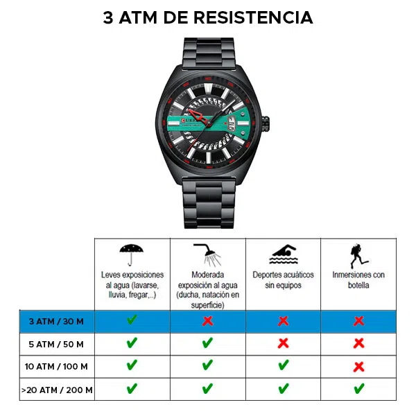 Reloj curren 8403 análogo – negro - Imagen 6