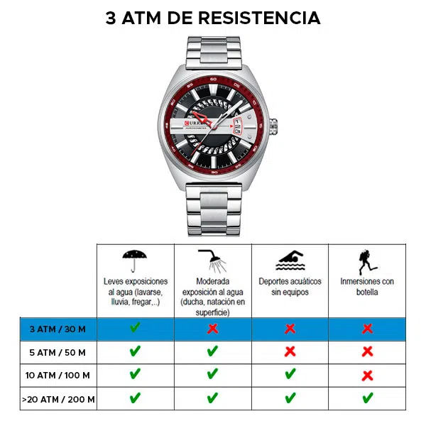 Reloj curren 8403 análogo – plateado - Imagen 4