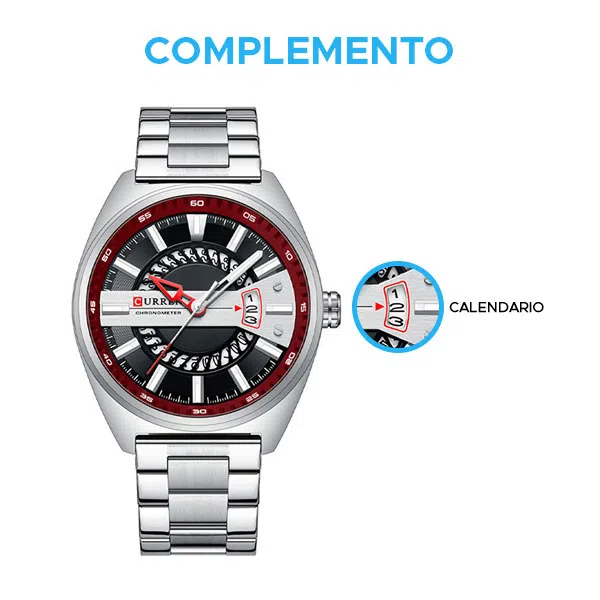 Reloj curren 8403 análogo – plateado - Imagen 5