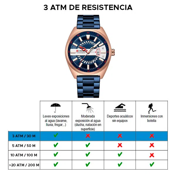 Reloj curren 8403 análogo – azul - Imagen 5