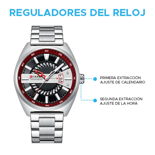 Reloj curren 8403 análogo – plateado - Imagen 7
