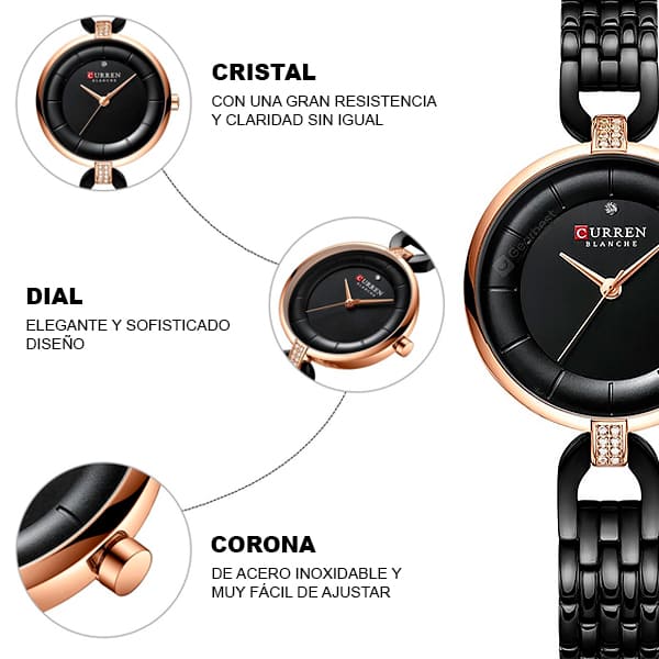 Reloj curren 9052 análogo - negro - Imagen 4