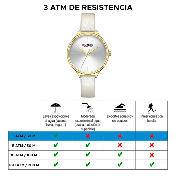Reloj curren 9062 análogo – blanco - Imagen 4