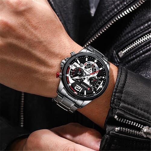Reloj curren 8395 análogo - plateado 🔥🏷️ - Imagen 5