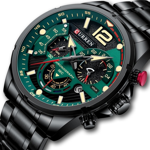 Reloj curren 8395 análogo - negro verde - Imagen 2