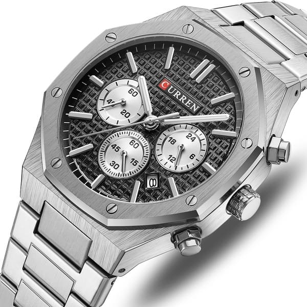 Reloj curren 8440 análogo – plateado/negro - Imagen 2