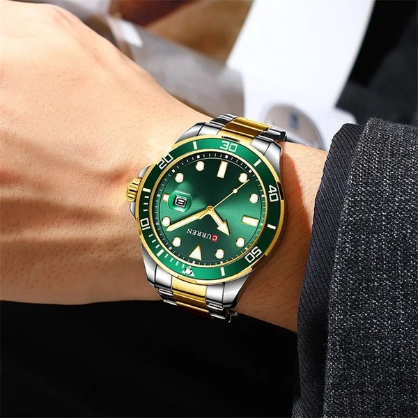 Reloj curren 8388 análogo – plateado/verde 🔥🏷️ - Imagen 5