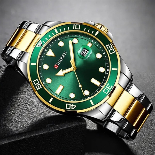 Reloj curren 8388 análogo – plateado/verde 🔥🏷️ - Imagen 4