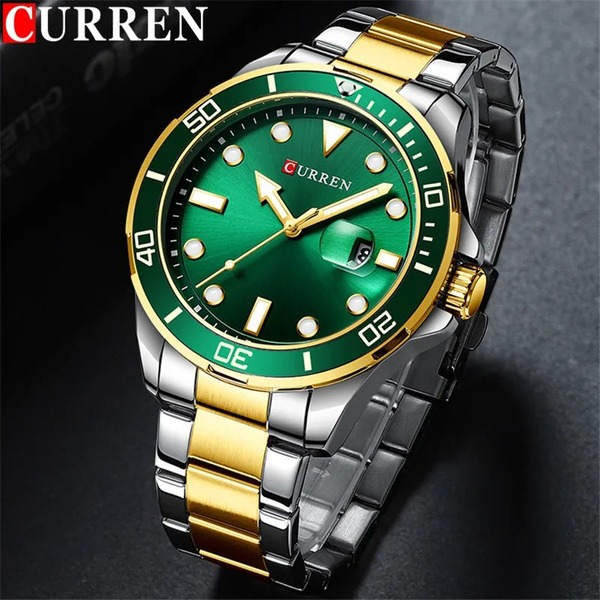 Reloj curren 8388 análogo – plateado/verde 🔥🏷️ - Imagen 3