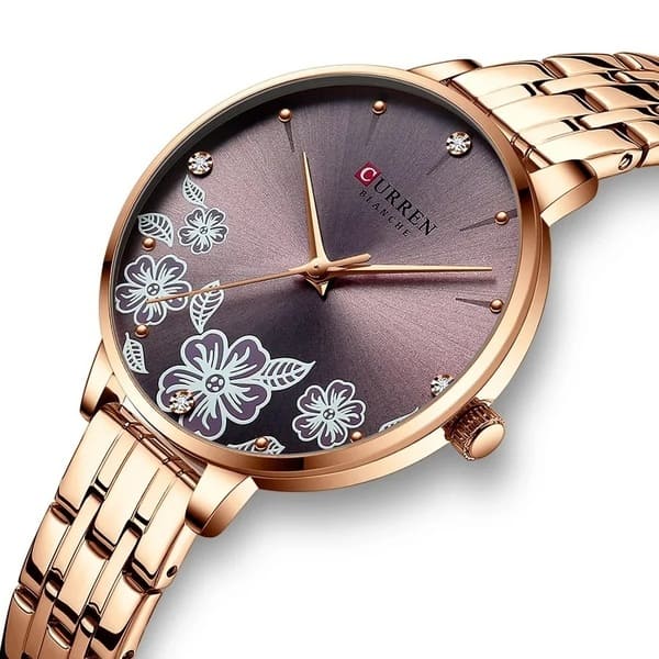 Reloj curren 9068 análogo – dorado café - Imagen 2