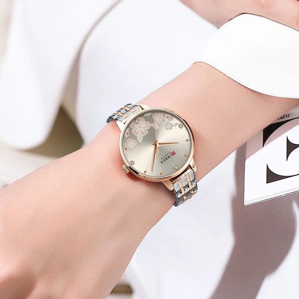 Reloj curren 9068 análogo – plateado café - Imagen 5
