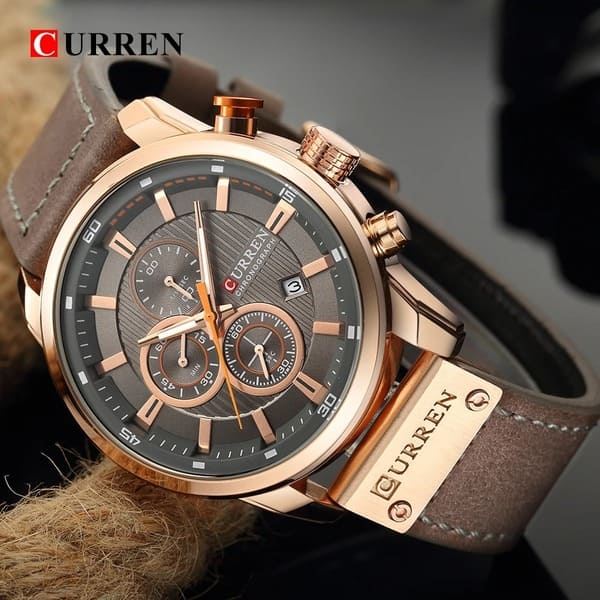Reloj curren 8291 análogo - café claro - Imagen 3