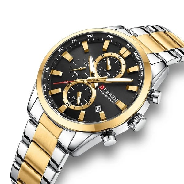 Reloj curren 8445 análogo – plateado negro 🔥🏷️ - Imagen 2