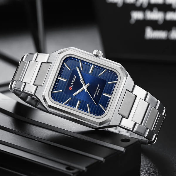 Reloj curren 8457 análogo – plateado azul - Imagen 3