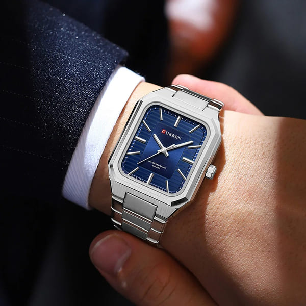 Reloj curren 8457 análogo – plateado azul - Imagen 4