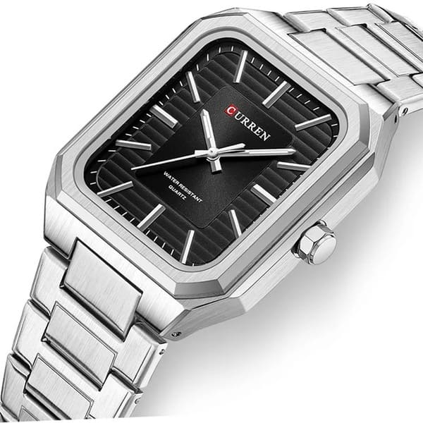 Reloj curren 8457 análogo – plateado negro - Imagen 2