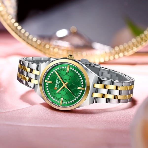 Reloj curren 9096 análogo - plateado verde - Imagen 5