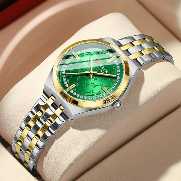 Reloj curren 9096 análogo - plateado verde - Imagen 3