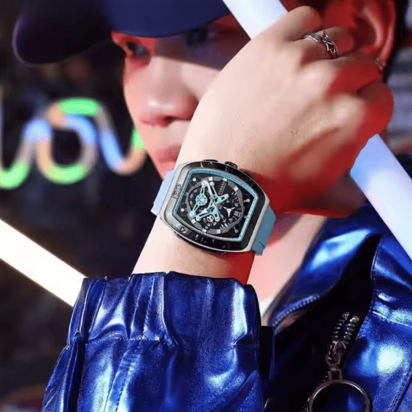 Reloj curren 8443 análogo – azul cielo - Imagen 3