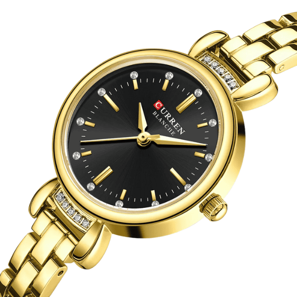 Reloj curren 9098 análogo – dorado negro - Imagen 2