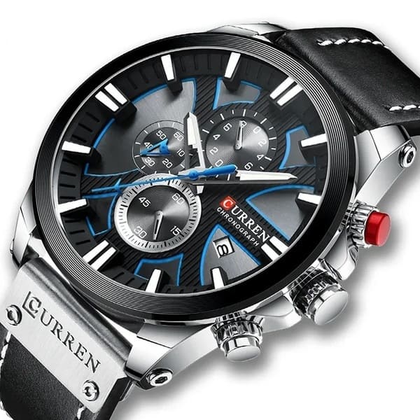 Reloj curren 8346 análogo - negro plateado - Imagen 3