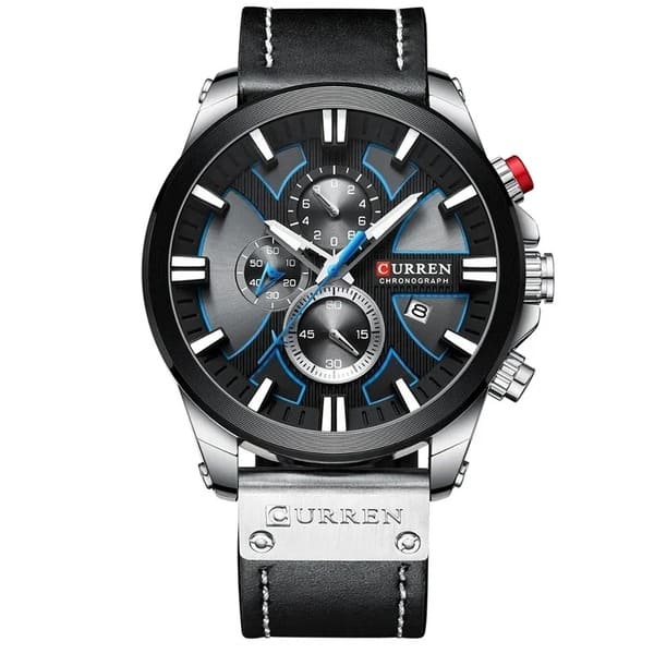 Reloj curren 8346 análogo - negro plateado