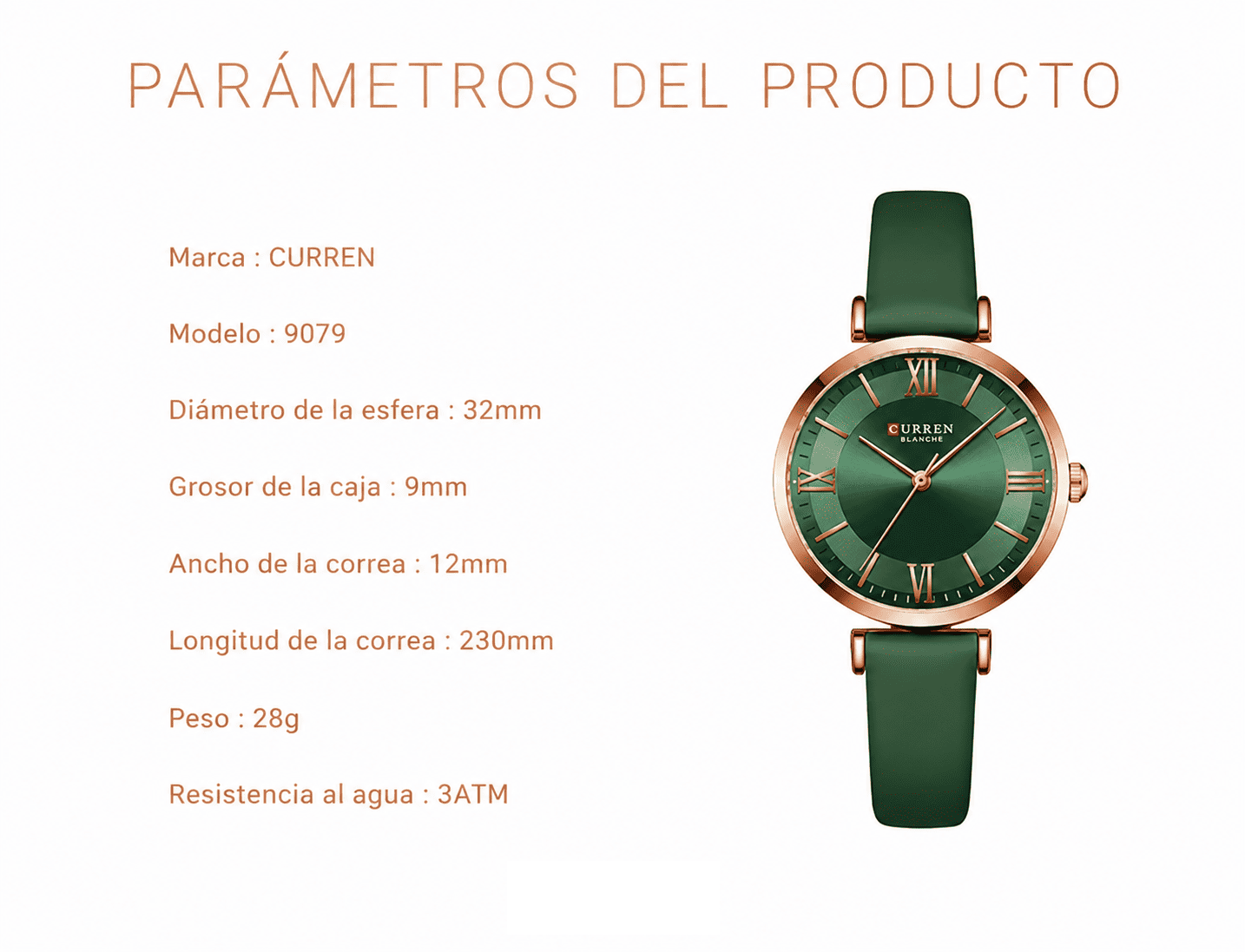 Reloj curren 9079 análogo - Imagen 5